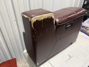 sofa armrest before repair