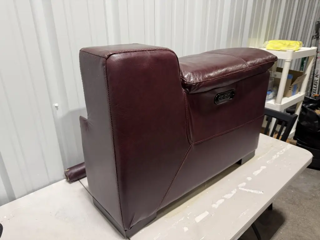 sofa armrest after repair