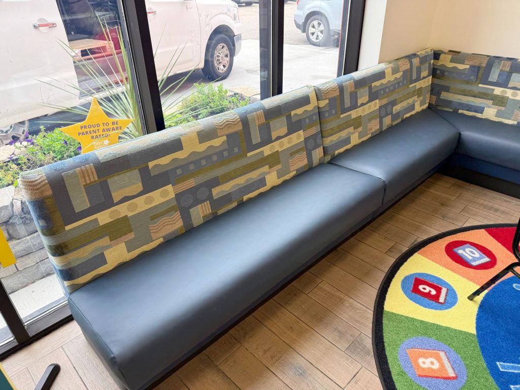 reupholstered cushions